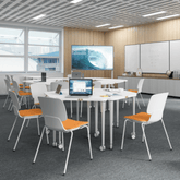 Alex-B Simple Plastic Stackable Sled Base Training Chair - Gavisco Office Furniture